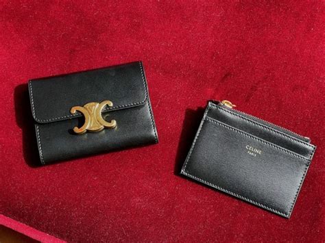 celine card holder triomphe|Celine coin purse.